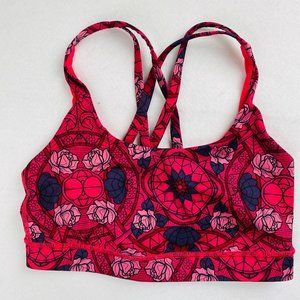 Lululemon Energy Sports Bra Rose Floral Strappy 6